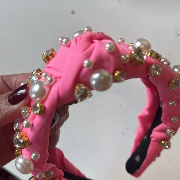 Lele Sadoughi x Stoney clover lane headband pink display picture 2